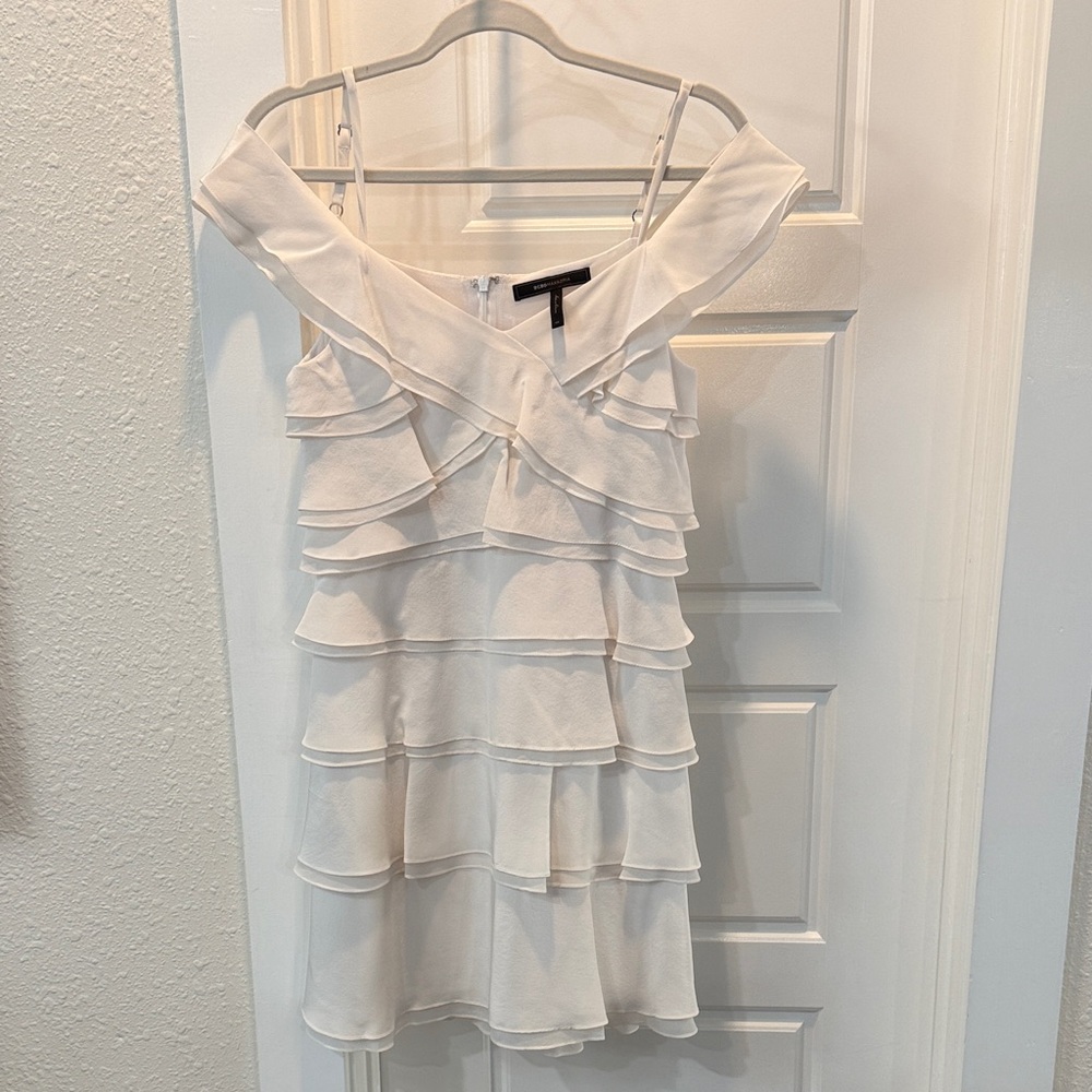 Elegant White Ruffle Dress